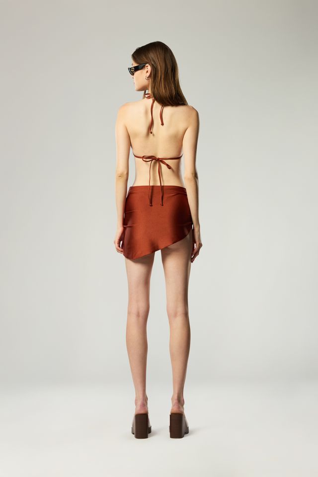 ULTRA MINI BIKINI TOP IN COPPER