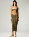 PENCIL MIDI SKIRT IN TIGER