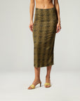 PENCIL MIDI SKIRT IN TIGER
