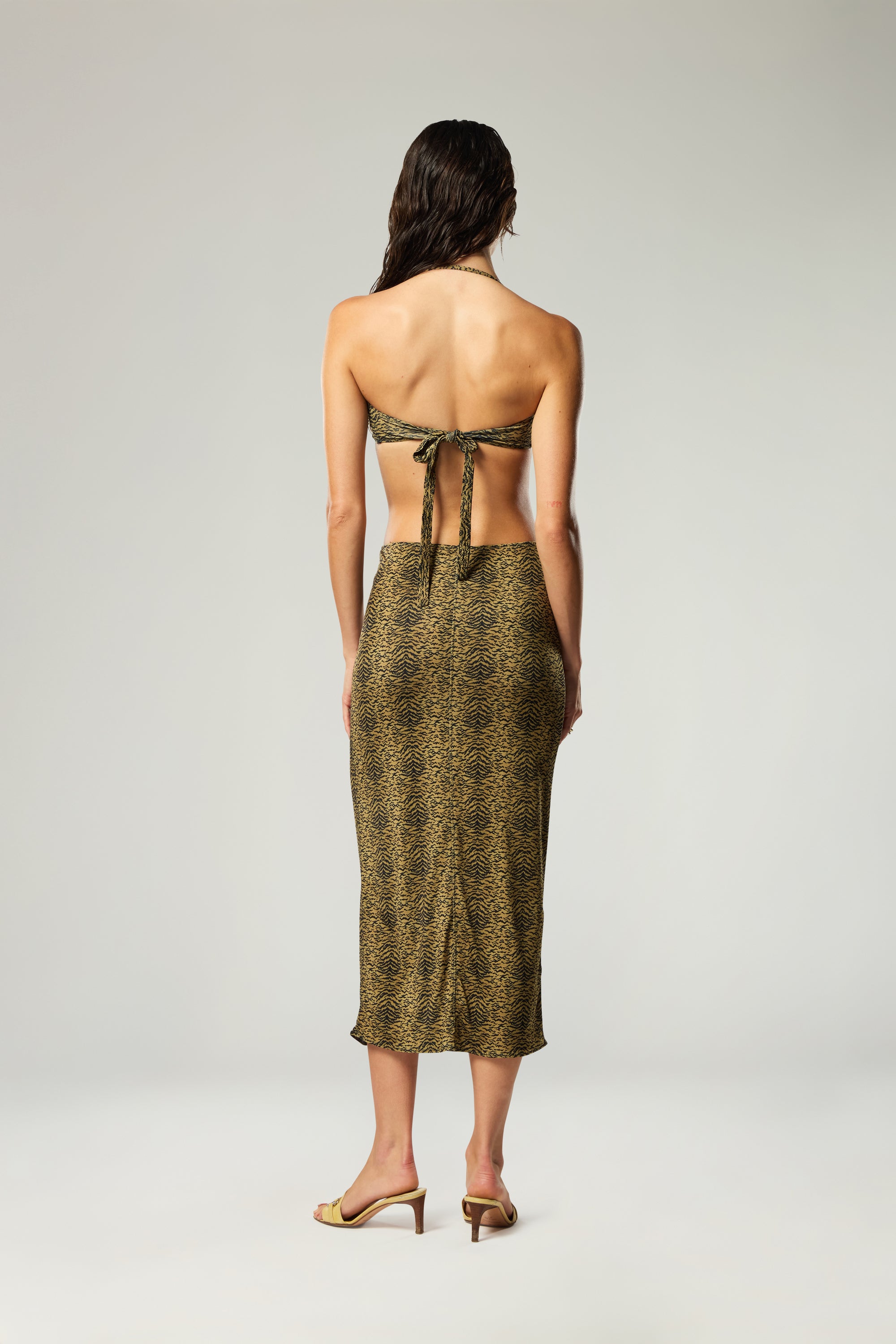 PENCIL MIDI SKIRT IN TIGER