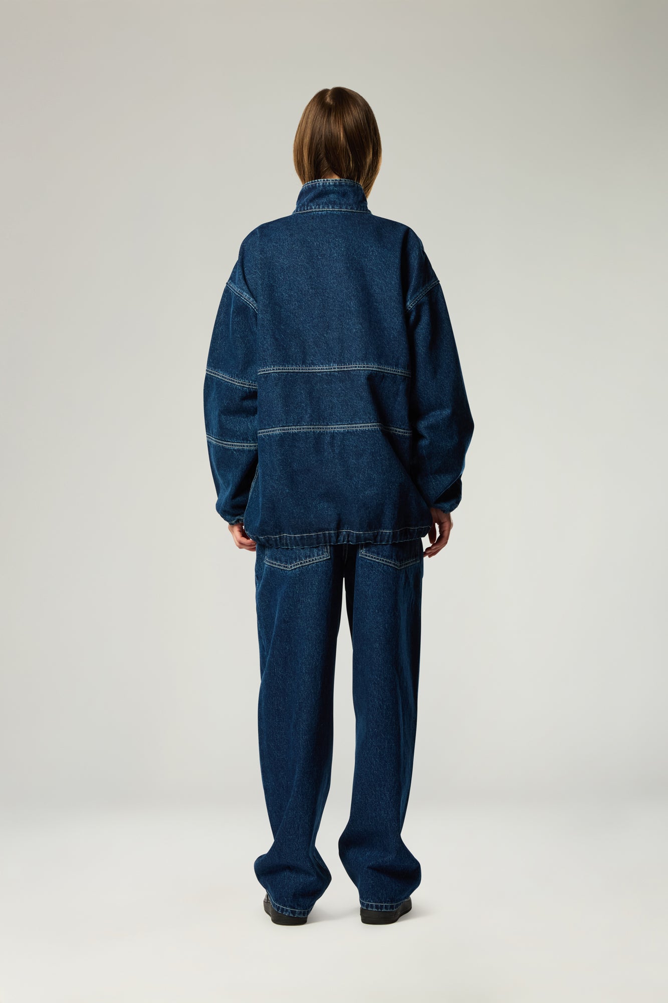 UNISEX DENIM TRACK JACKET