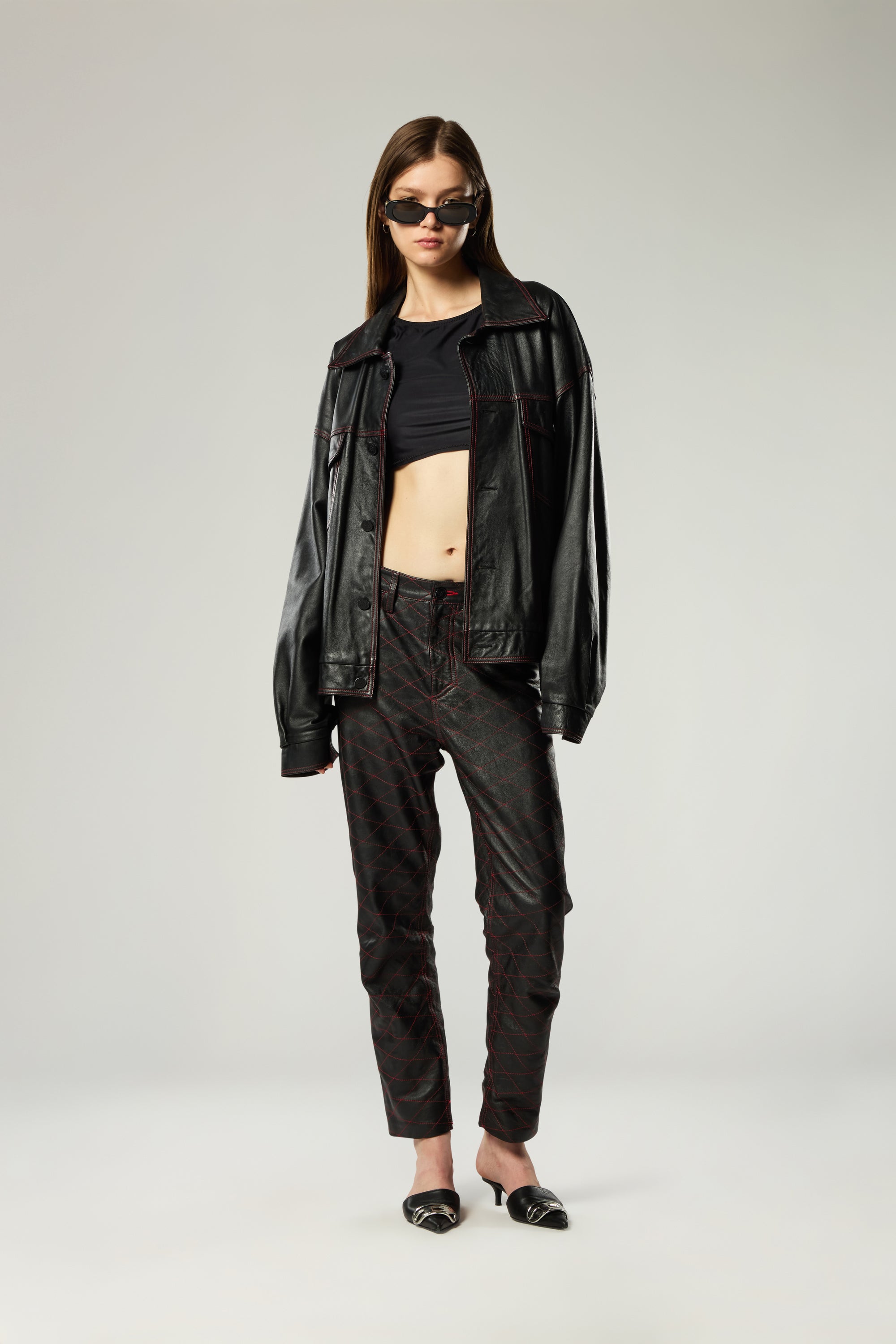 BLACK QUARTZ LEATHER JACKET