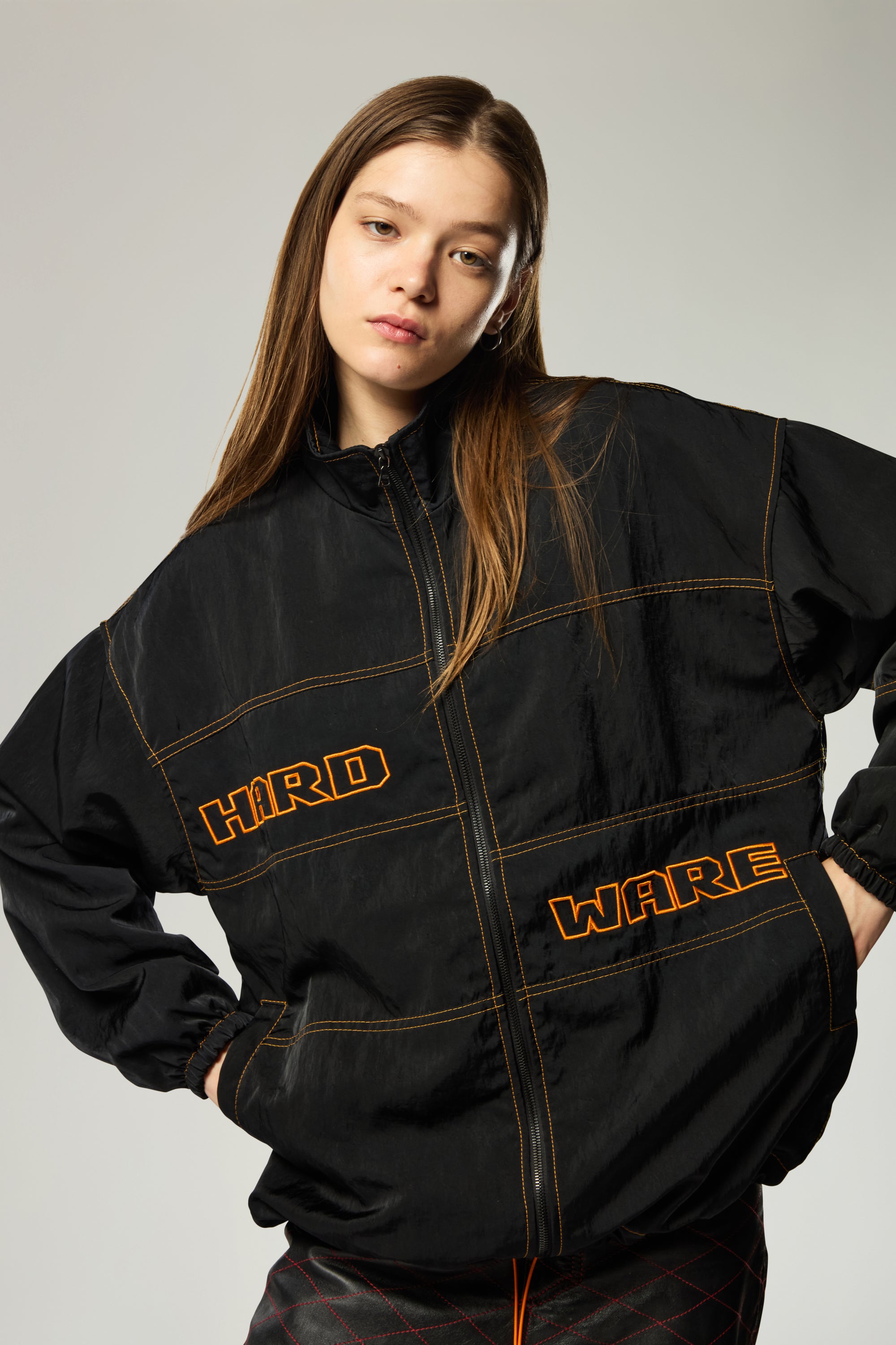 UNISEX BLACK WINDBREAKER JACKET