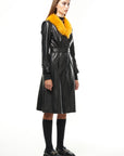 DAPPER LEATHER TRENCH COAT