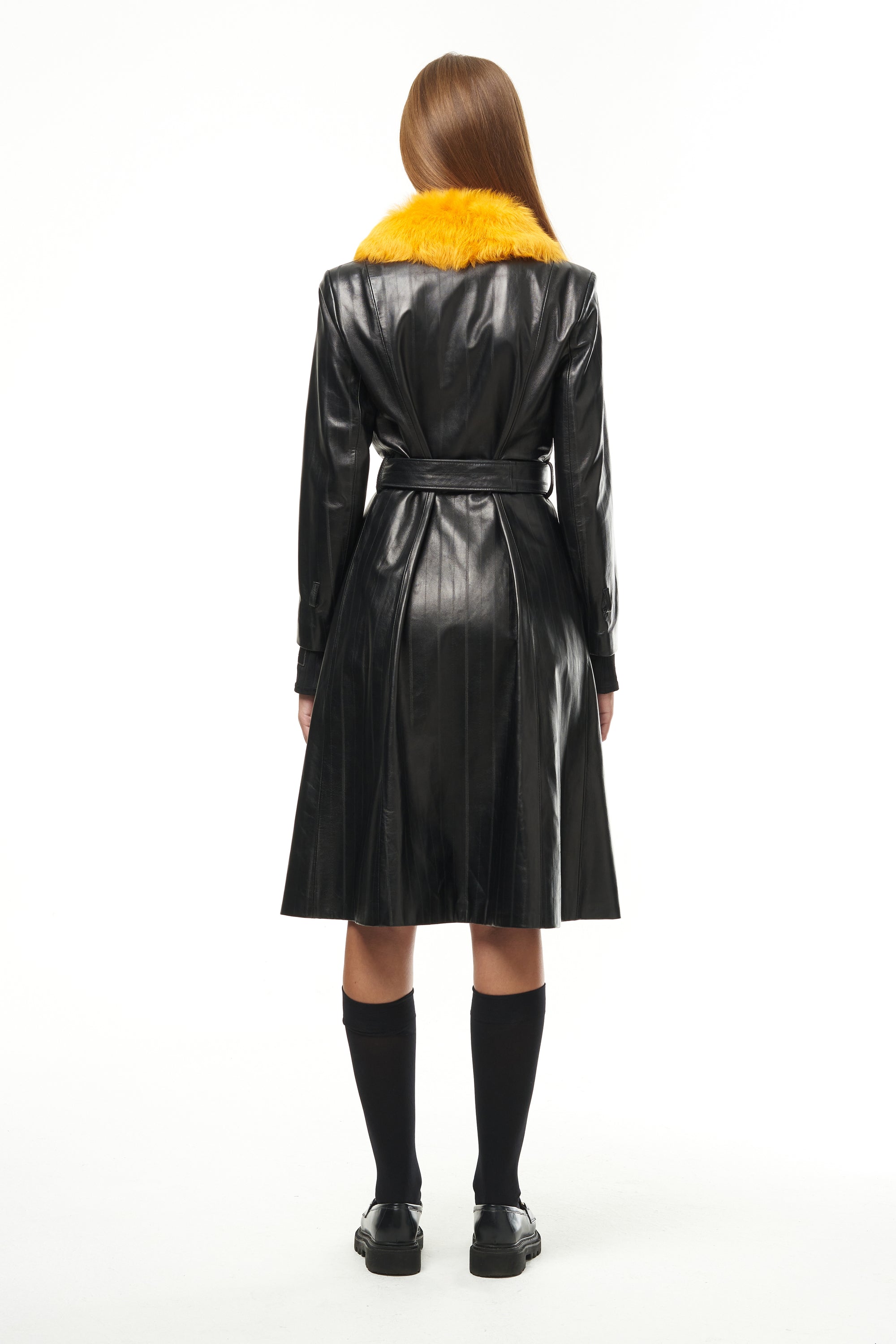 DAPPER LEATHER TRENCH COAT
