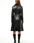 BLACK WIDOW LEATHER TRENCH COAT