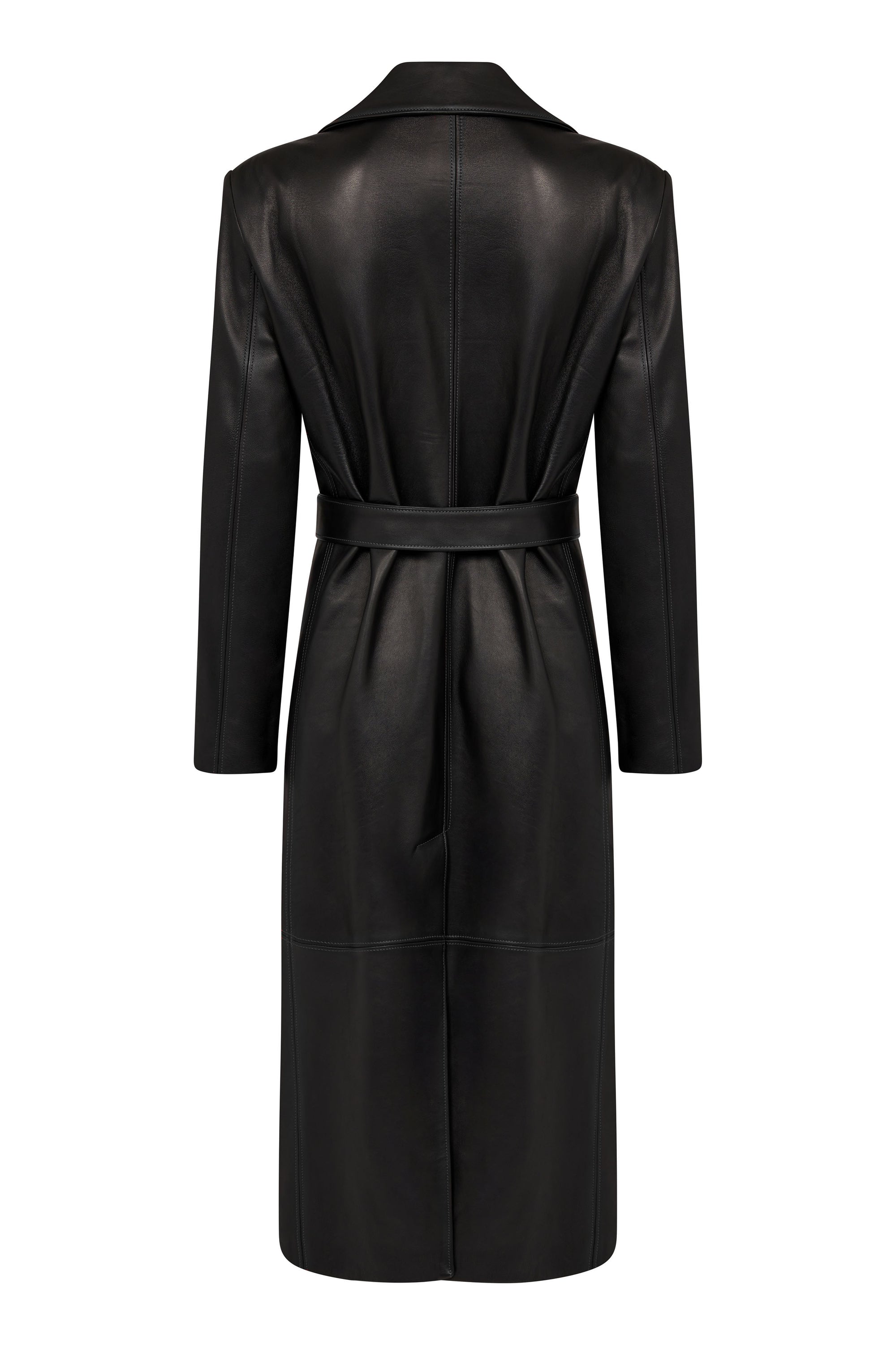 NEW MIDNIGHT LEATHER TRENCH
