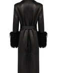 NEW MIDNIGHT LEATHER TRENCH