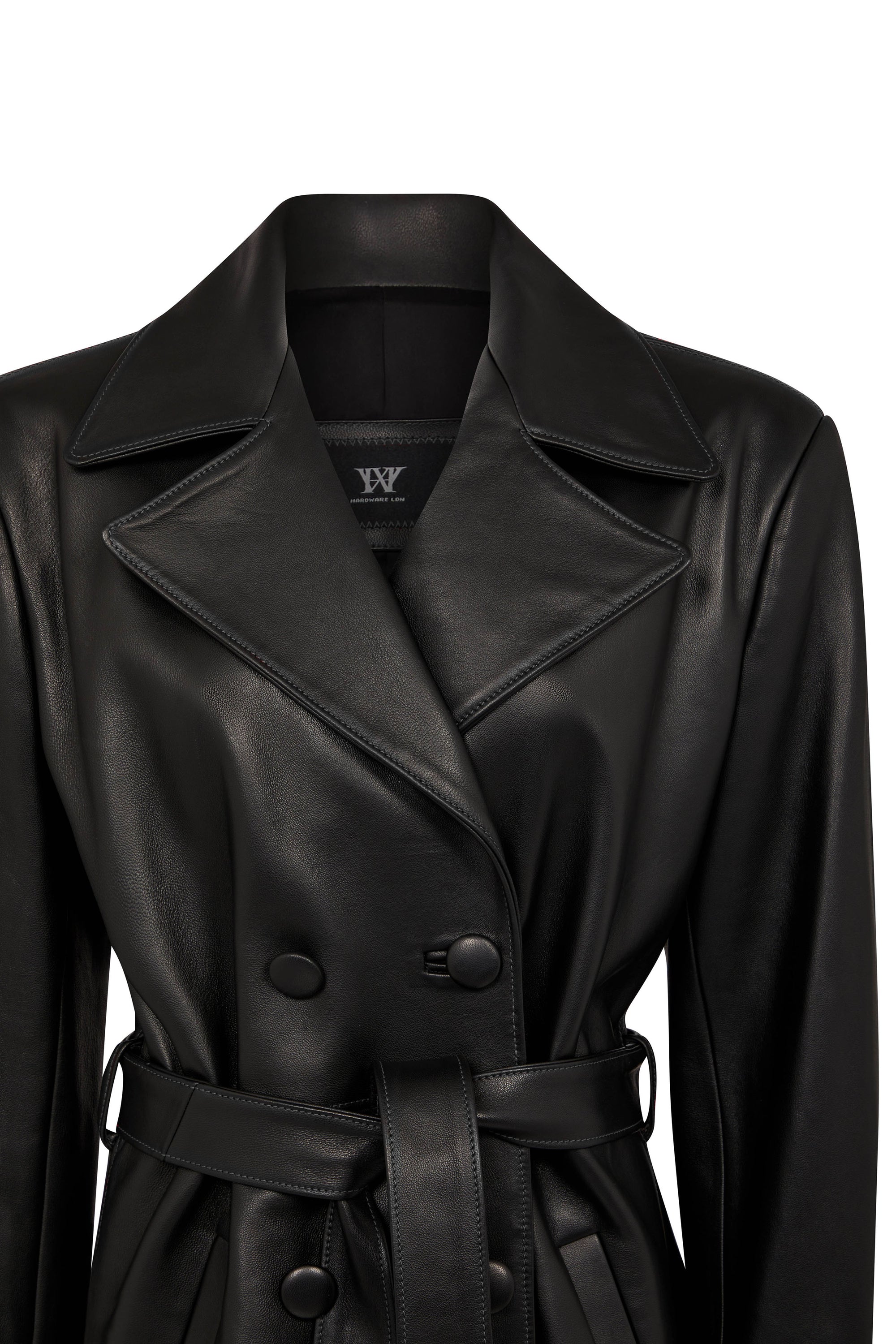 NEW MIDNIGHT LEATHER TRENCH