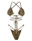 DOUBLE WRAP BIKINI TOP & ULTRA MINI BOTTOMS IN TIGER