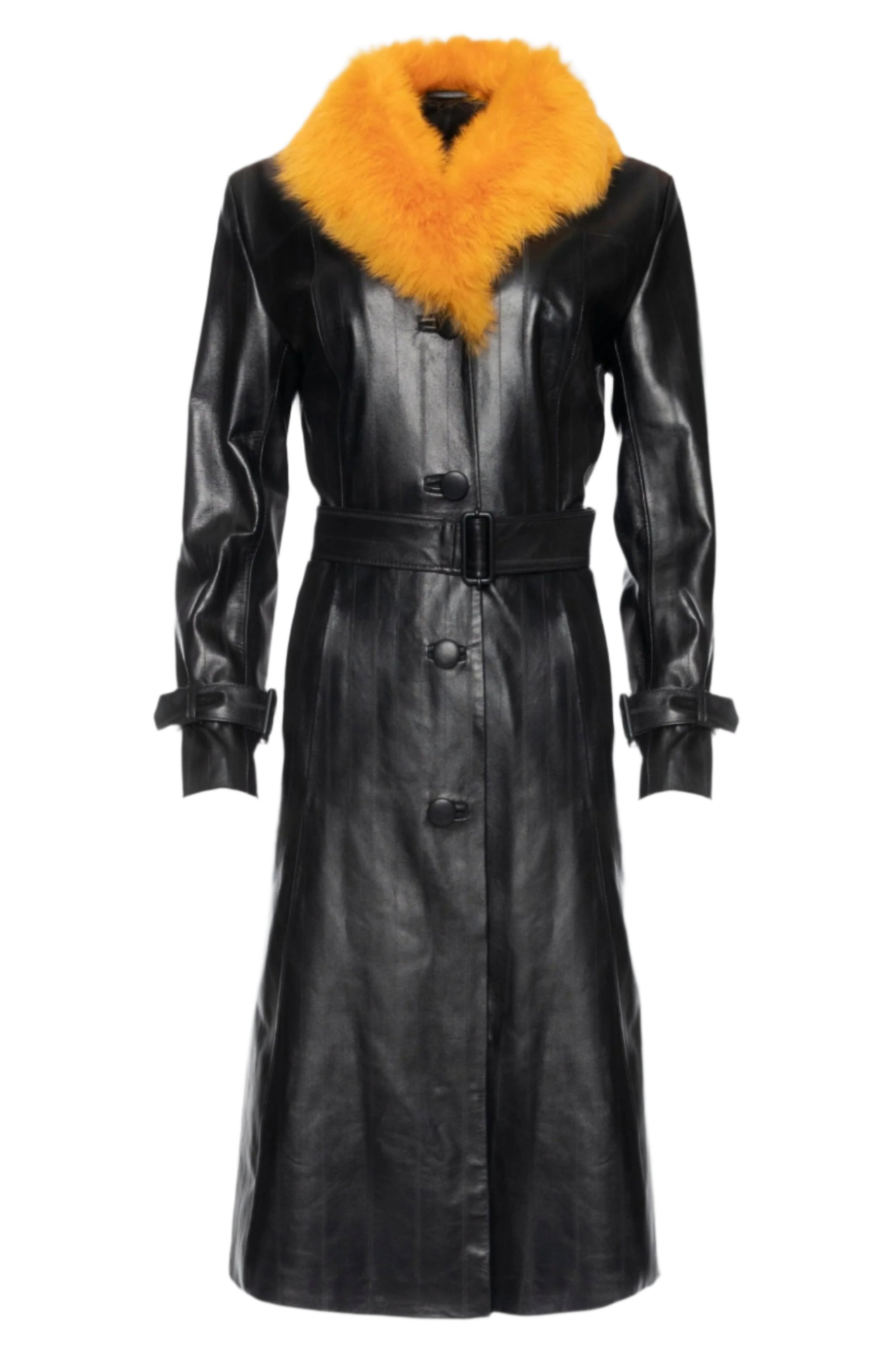 DAPPER LEATHER TRENCH COAT