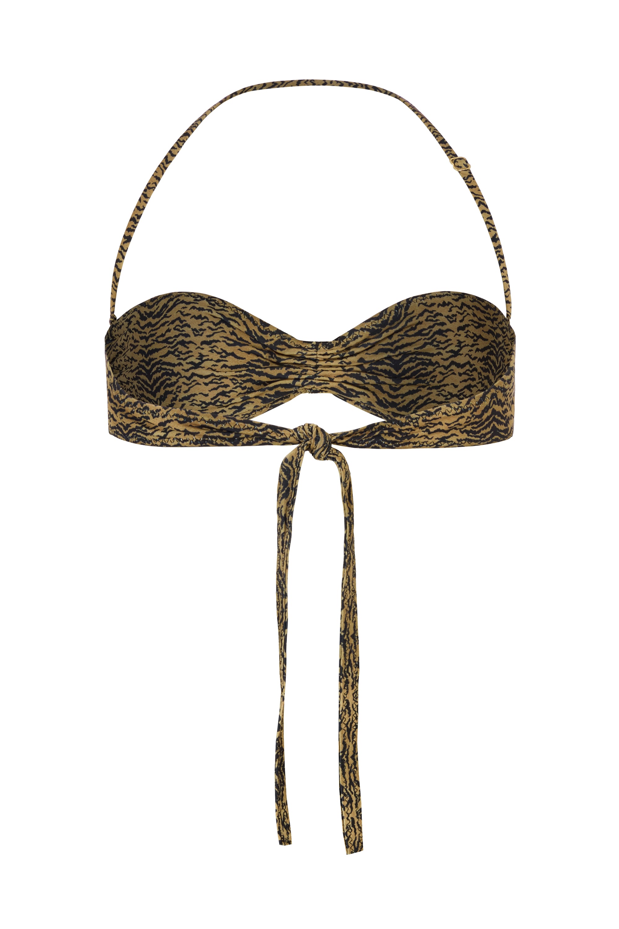 BUCKLE BANDEAU BIKINI TOP TIGER