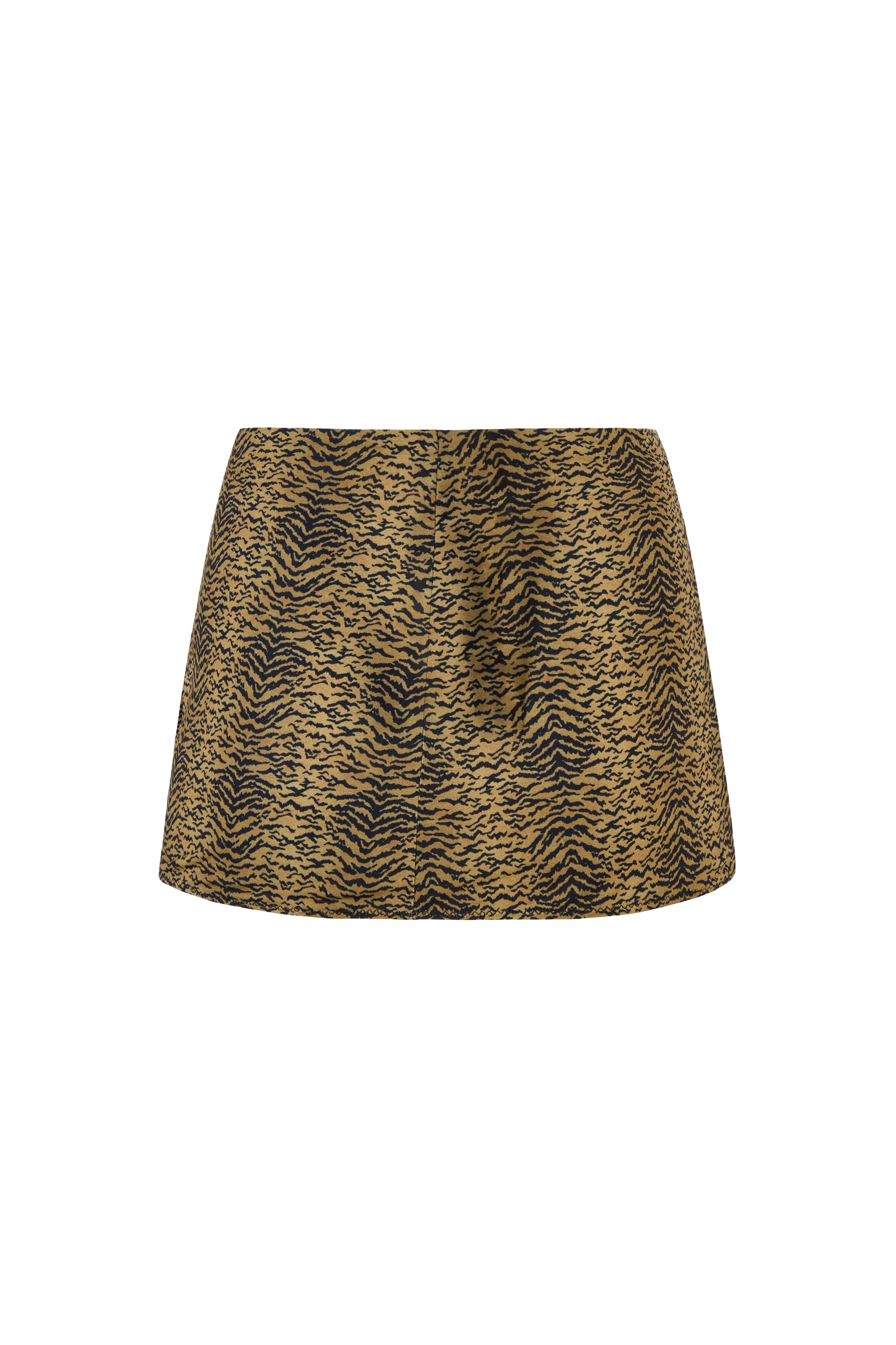 BUCKLE SLIT SKIRT IN TIGER.