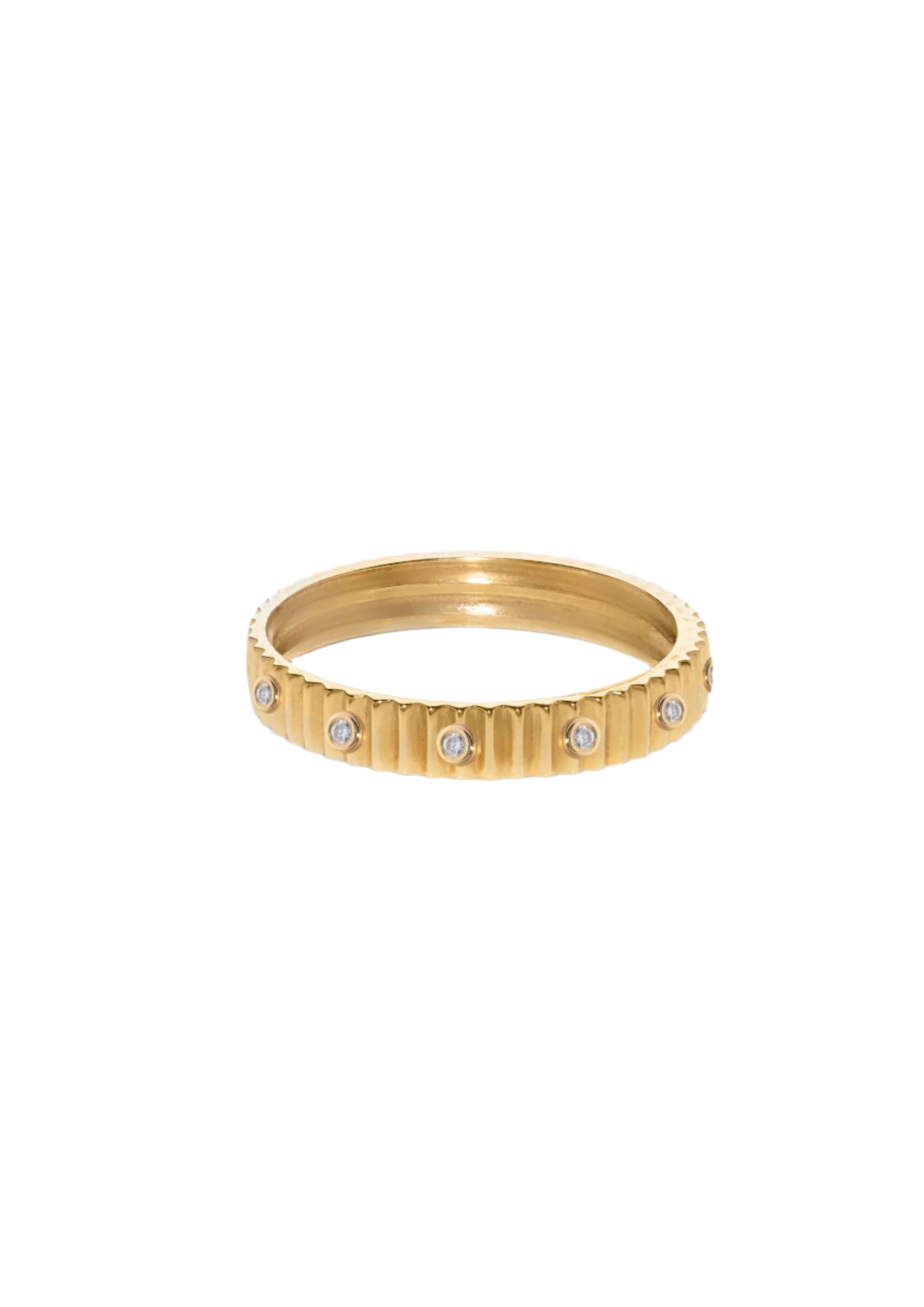 HEX RING WITH DIAMONDS