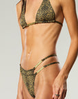 DOUBLE STRAP BIKINI BOTTOM IN TIGER PRINT