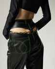 THE NEO BOOTY CHAIN LAMBSKIN LEATHER TROUSER