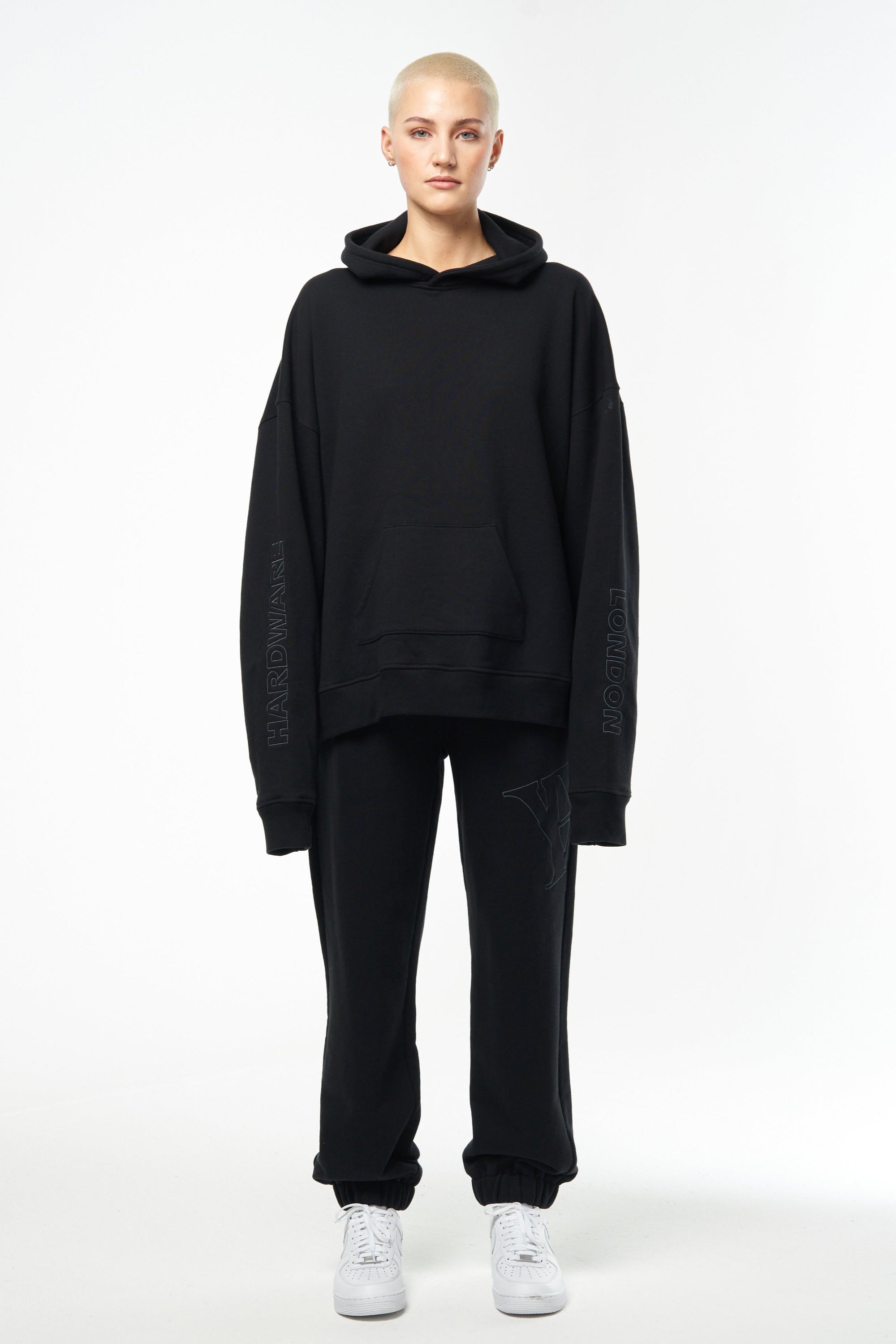 Hardware Logo Hooded Sweatshirt | Black Designer Hoodie