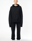 Hardware Logo Hooded Sweatshirt | Black Designer Hoodie