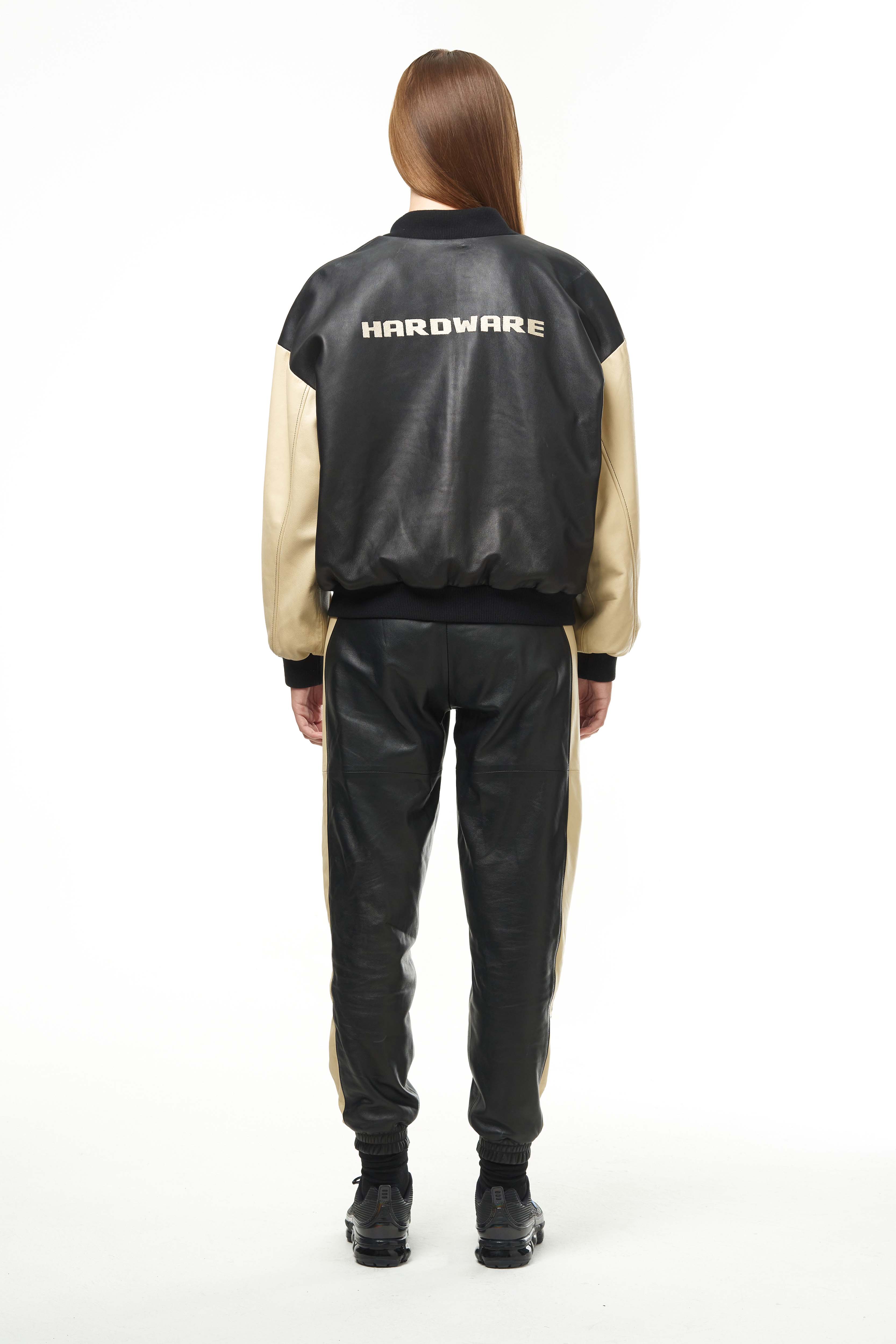 0401~Leather sleeve Thunder Bomber main image 1