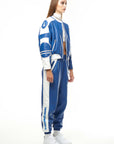HARDWARE LDN LIMITED EDITION WHITE AND ROYAL BLUE BIKER JACKET