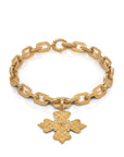 GOLD CHAIN CHOKER NECKLACE WITH PENDANT