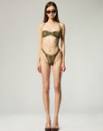 CHAIN LINK BIKINI BOTTOM IN TIGER