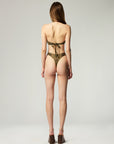 CHAIN LINK BIKINI BOTTOM IN TIGER