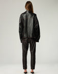 BLACK QUARTZ LEATHER JACKET