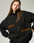 UNISEX BLACK WINDBREAKER JACKET