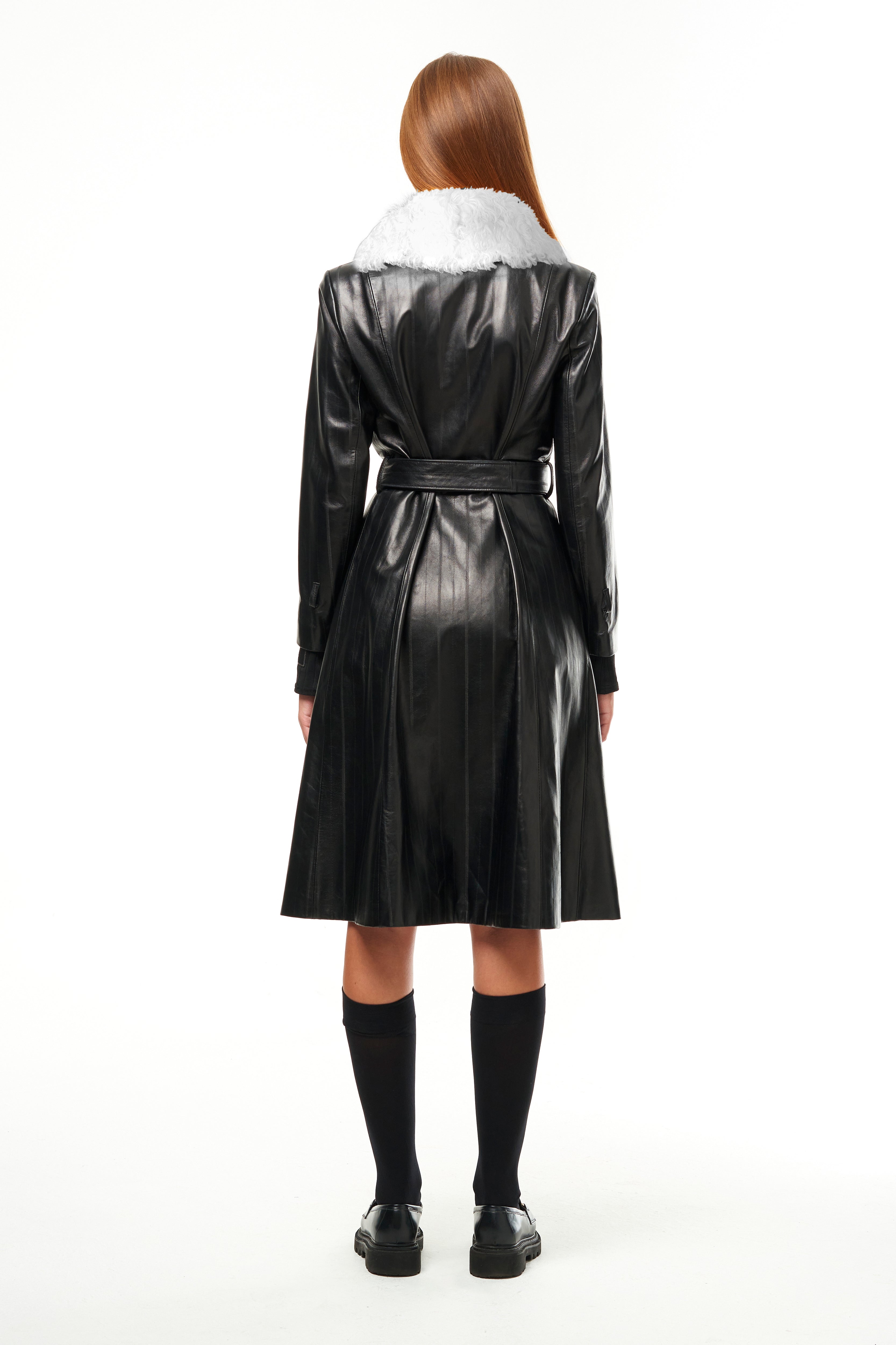WHITE ROSE LEATHER TRENCH COAT – Hardware LDN