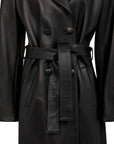 NEW MIDNIGHT LEATHER TRENCH