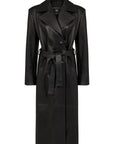 NEW MIDNIGHT LEATHER TRENCH