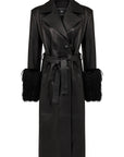 NEW MIDNIGHT LEATHER TRENCH