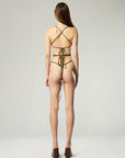 DOUBLE WRAP BIKINI TOP & ULTRA MINI BOTTOMS IN TIGER