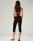 LOW-RIDER BUCKLE CARPI LEGGINS IN ZEBRA MESH