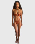 CHAIN LINK BIKINI BOTTOM IN COPPER