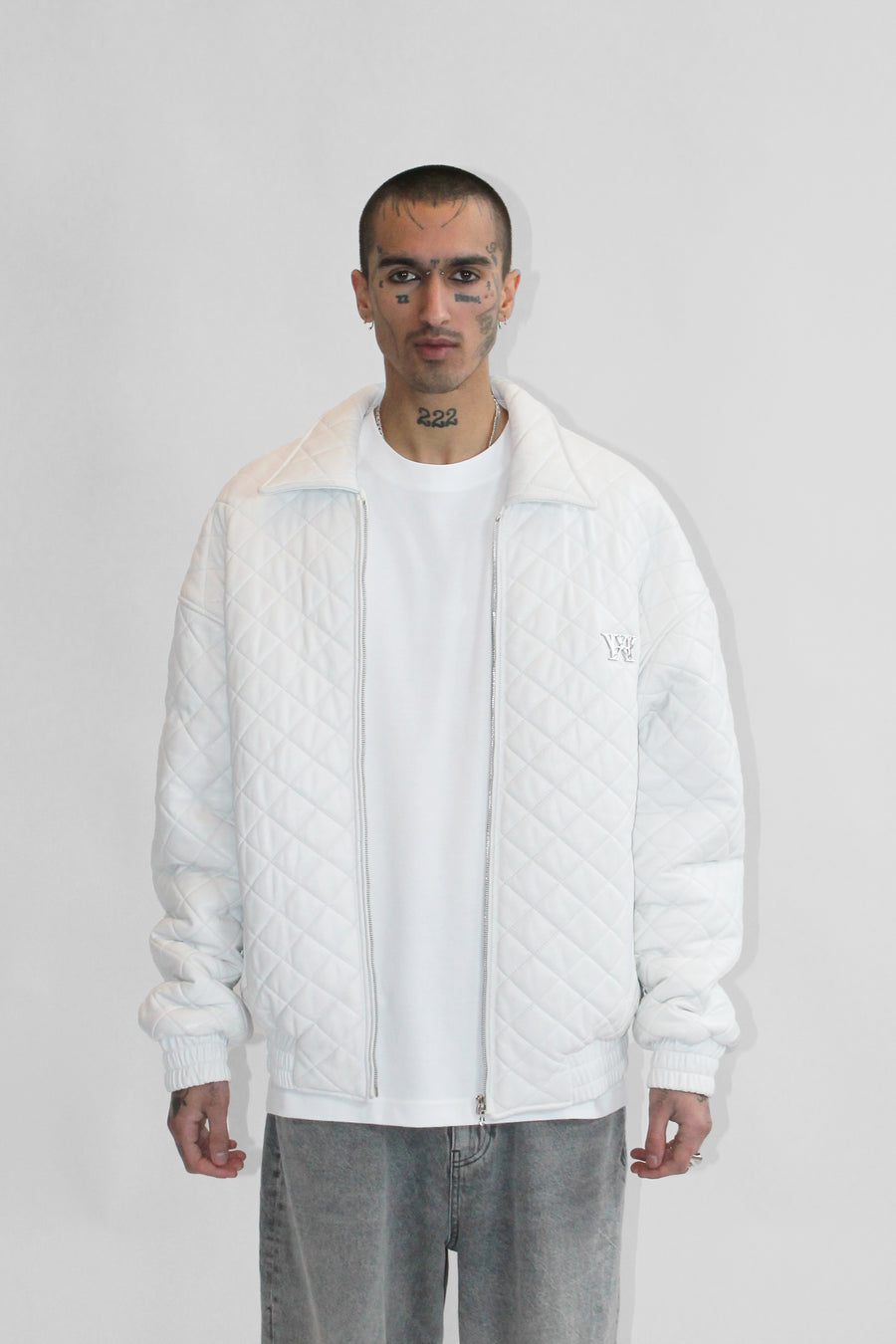 WHITE WIDOW QUILTED LEATHER JACKET