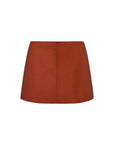 BUCKLE SLIT SKIRT IN COPPER