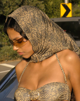 HEAD SCARF // WRAP SKIRT & HALTER TOP IN TIGER