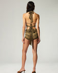 LOW-RIDER MINI BUCKLE SHORTS IN TIGER