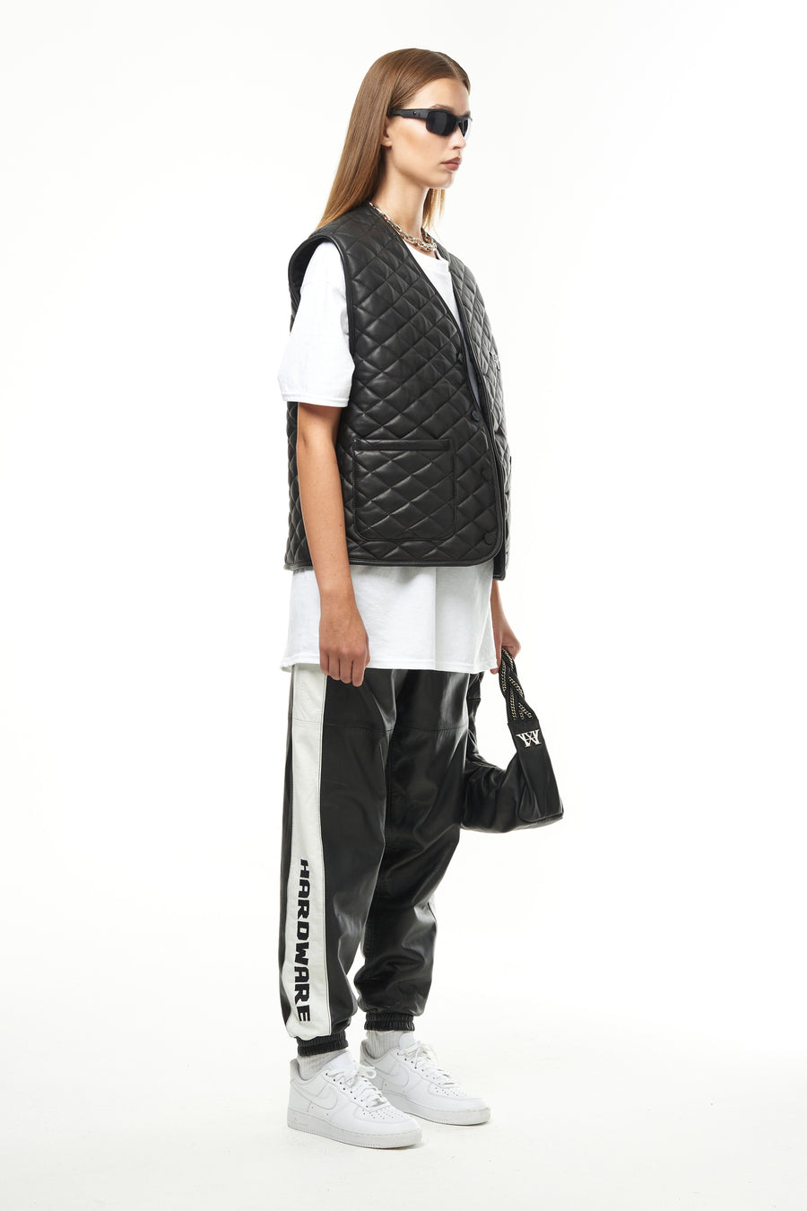 UNISEX QUILTED LEATHER GILET