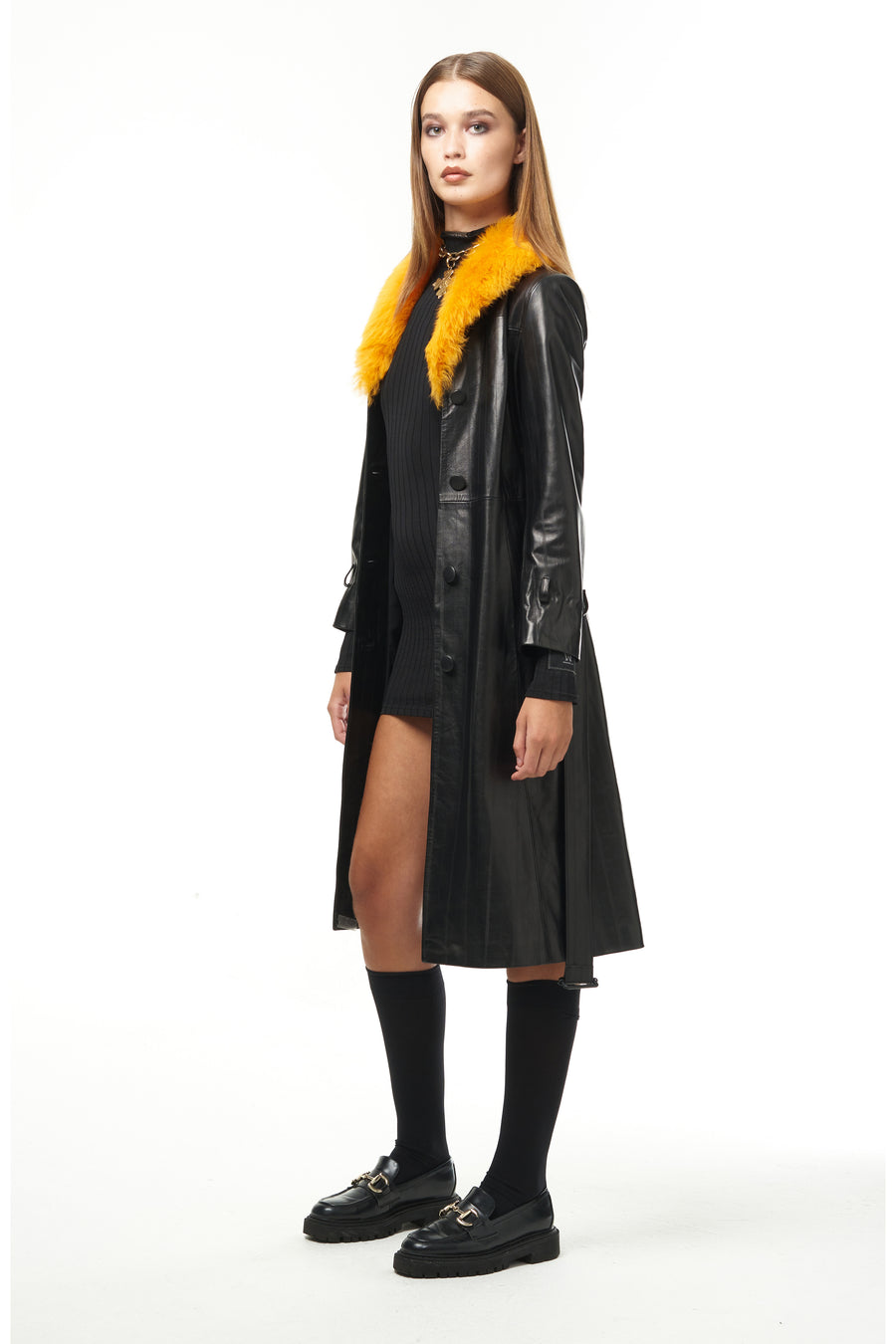 THE DAPPER  LEATHER TRENCH COAT