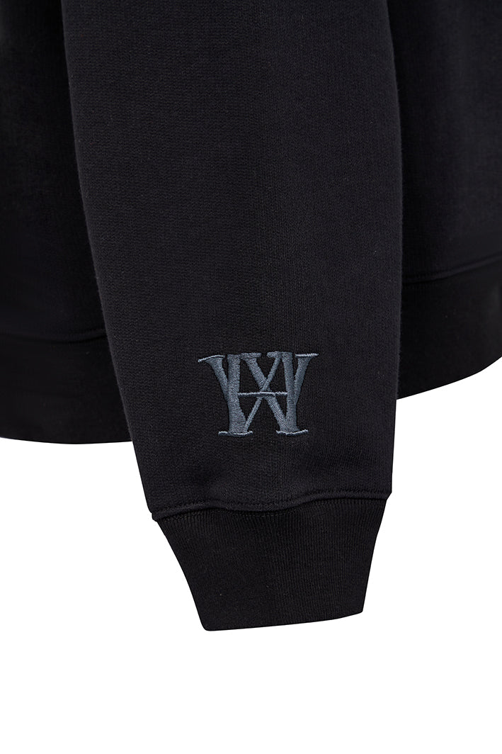Hardware London Black Neck Sweatshirt | Oversized Logo Jumper